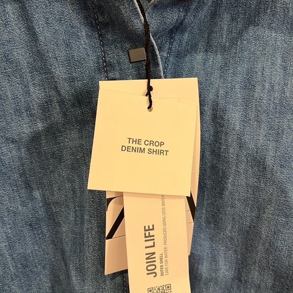 NWT Zara Crop Denim Top, size L - Picture 7 of 7